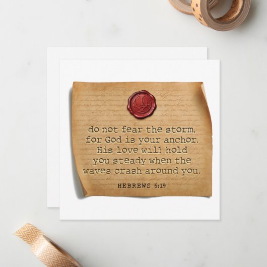 HEBREWS 6:19 - Personalized Notecard ノートカード (正面/裏面インサイチュ)