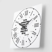 Hebrews 7:12 KJV Bible Verse Roman Numeral スクエア壁時計 (傾斜)