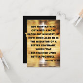 Hebrews 8:6 KJVバイブル聖句Pic挨拶 カード (正面/裏面インサイチュ)