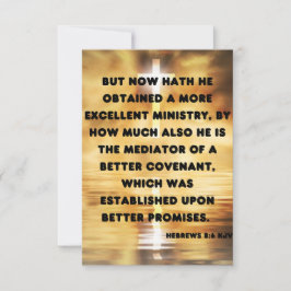 Hebrews 8:6 KJVバイブル聖句Pic挨拶 カード