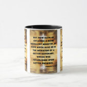 Hebrews 8:6 KJVバイブルVerse Pic Two-Tone マグカップ (中央)