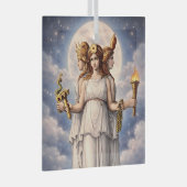 Hecate Triple Goddess Celestial Moon Art – myth ガラスオーナメント (正面右)