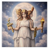 Hecate Triple Goddess Celestial Moon Art – myth タイル (正面)