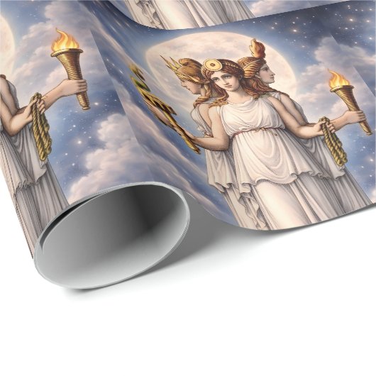 Hecate Triple Goddess Celestial Moon Art – myth ラッピングペーパー (ロールコーナー)