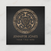 Hecate Wheel blackと金ゴールド スクエア名刺 (正面)