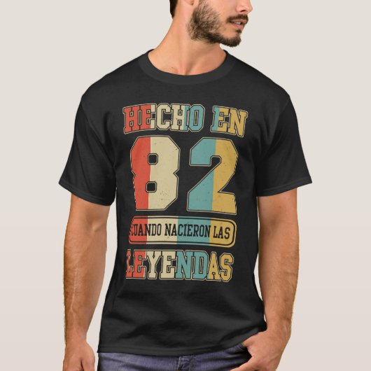 Hecho En 1982クンプレスペインのーニョス41番目の誕生日Esp Tシャツ (正面)