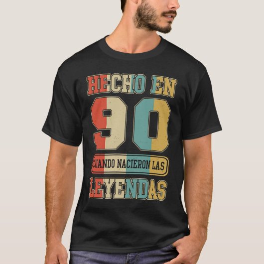 Hecho En 1990クンプレスペインのーニョス33誕生日Esp Tシャツ (正面)