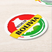 Hecho en Bolivia ラウンドペーパーコースター (アングル)