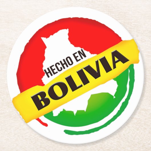 Hecho en Bolivia ラウンドペーパーコースター (正面)