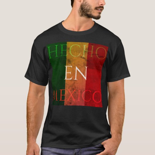 Hecho en Mexico – メキシユニークコアートデザイン Tシャツ (正面)