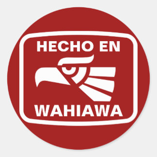 Hecho en Wahiawaペルソナリザードカスタムパーソナライズされた ラウンドシール