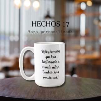 Hechos 17 スペイン語 聖書の節 コーヒーマグカップ