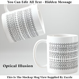 Heck Hidden Message 133BWのおもしろいカスタム コーヒーマグカップ