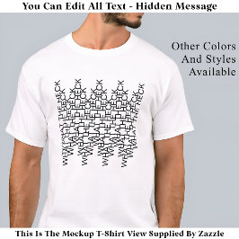 Heck Hidden Message 142BWモダントレンディー Tシャツ