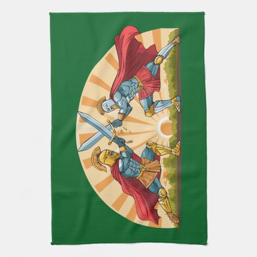 Hector and Achilles キッチンタオル (縦)