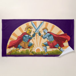 Hector and Achilles ビーチタオル