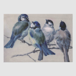 Hector Giacomelli Tによる枝の上の青い灰色の鳥 薄葉紙