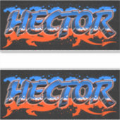 Hector Vorname Name Graffiti Aufkleber Sticker シール (正面)