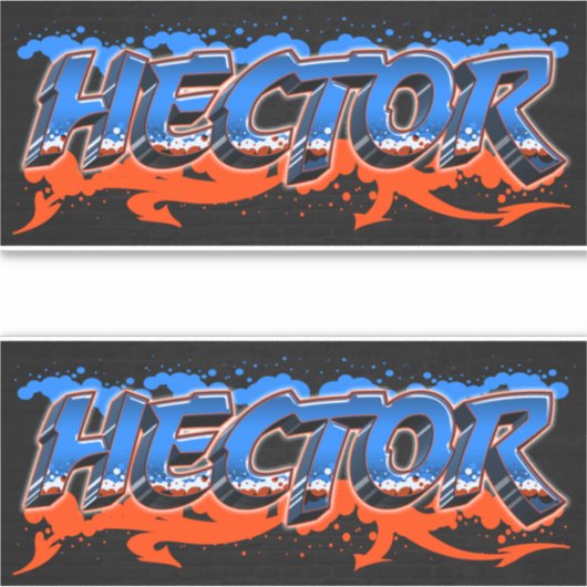 Hector Vorname Name Graffiti Aufkleber Sticker シール (正面)