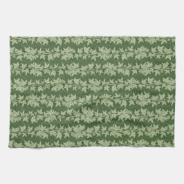 Hedera Ivyつる植物 – 植物性の緑のL_Dパターン。 キッチンタオル