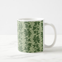 Hedera Ivyつる植物 – 植物性の緑D_Lパターン。 コーヒーマグカップ