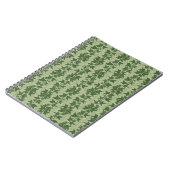 Hedera Ivyつる植物 – 植物性の緑D_Lパターン。 ノートブック (左側)