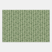 Hedera Ivyつる植物 – 植物性の緑D_Lパターン。 ラッピングペーパーシート (正面3)
