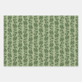 Hedera Ivyつる植物 – 植物性の緑D_Lパターン。 ラッピングペーパーシート (正面)