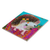 Hedgehog and Bee Ceramic Kitchen Tile タイル (側面)