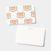 Hedgehog And Flower Tattoo バッジ (正面＆裏面)