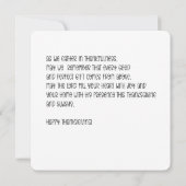 Hedgehog and pumpkin thanksgiving card カード (裏面)