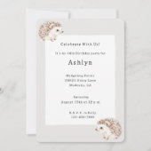 Hedgehog Animal Birthday   招待状 (正面)