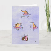 HEDGEHOG BALLET greeting card by Nicole Jane カード (正面)