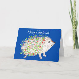 Hedgehog Christmas Card サンキューカード