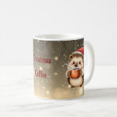 Hedgehog Christmas Coffee  コーヒーマグカップ (正面右)