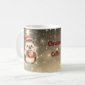Hedgehog Christmas Coffee  コーヒーマグカップ (正面左)