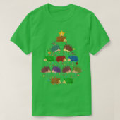 Hedgehog Christmas Tree Lights Ornament Decor Gift Tシャツ (デザイン正面)
