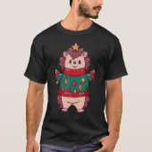 Hedgehog Christmas Tree Ornament Decor Hedgehog Xm Tシャツ (正面)