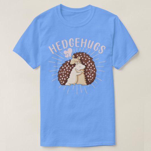 Hedgehog Couple Cute Valentines Day  Tシャツ (デザイン正面)