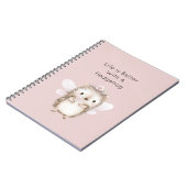 Hedgehog Fairy with Flowers ノートブック (左側)