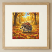 Hedgehog Forest Animals Nursery Poster ポスター