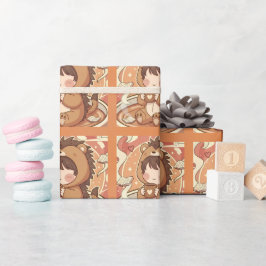 Hedgehog Forest Gift Wrapping Paper ラッピングペーパー