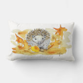 Hedgehog In Fall Leaves ランバークッション (正面)