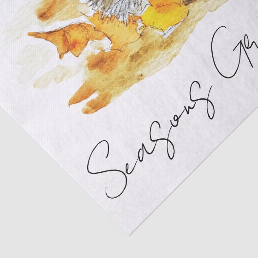 Hedgehog In Fall Leaves 薄葉紙 (詳細)