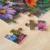 Hedgehog in Wildflower Field Jigsaw Puzzle ジグソーパズル (側面)