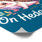 Hedgehog Lover Animal Pun I'm Just A Little On Hed ポスター (角)