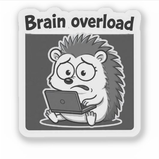 Hedgehog Meme Cartoon Funny  シール (正面)