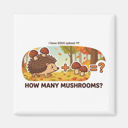 Hedgehog Mushroom Addition マグネット (正面)