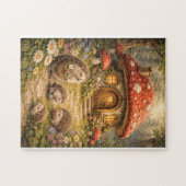 Hedgehog Mushroom Home ジグソーパズル (横)