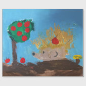 Hedgehog Painting ラッピングペーパー (フラット)